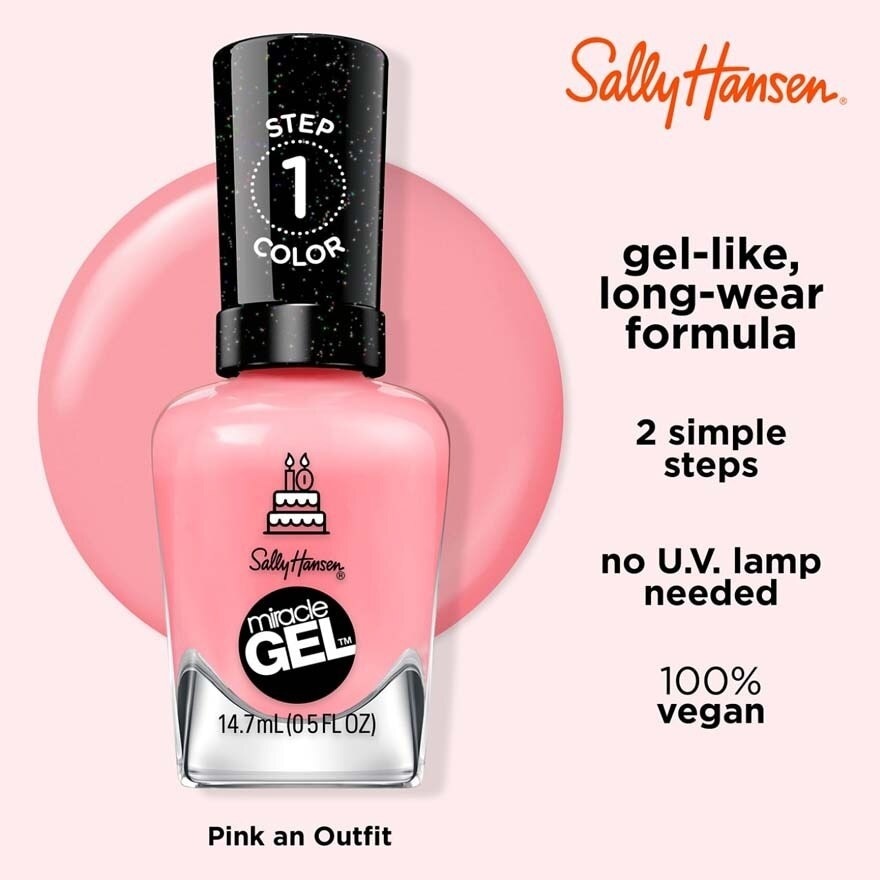 Miracle Gel Nail Polish Lacquer Pink An Outfit 342 1s