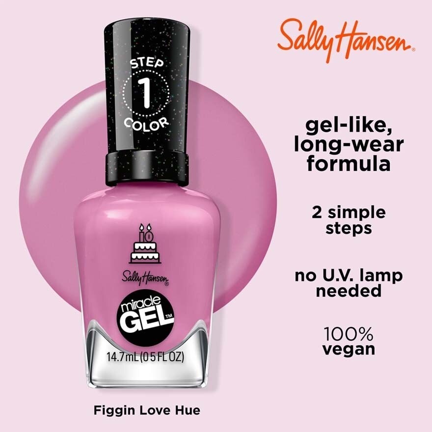 Miracle Gel Nail Polish Lacquer Figgin Love Hue 530 1s