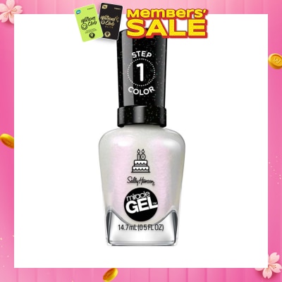 SALLY HANSEN Miracle Gel Nail Polish Lacquer Twinkle Whites 1s