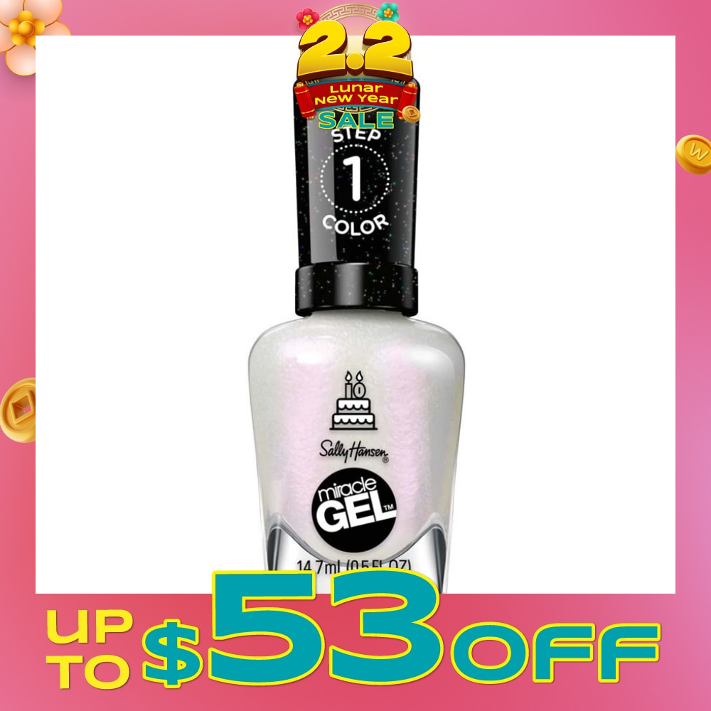 Miracle Gel Nail Polish Lacquer Twinkle Whites 1s