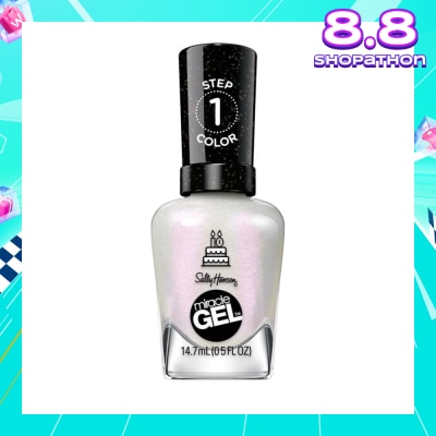 SALLY HANSEN Miracle Gel Nail Polish Lacquer Twinkle Whites 1s