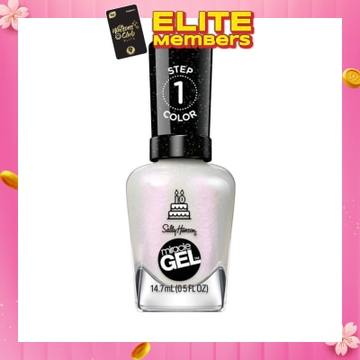 SALLY HANSEN Miracle Gel Nail Polish Lacquer Twinkle Whites 1s