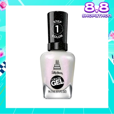 SALLY HANSEN Miracle Gel Nail Polish Lacquer Twinkle Whites 1s