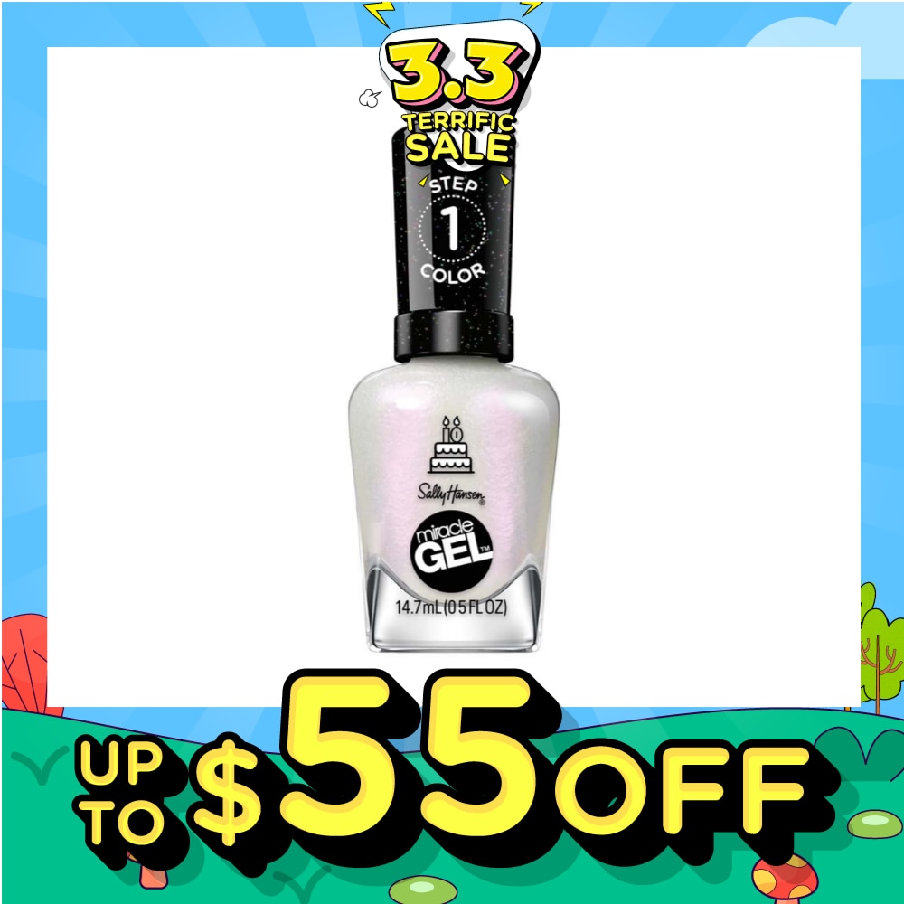 Miracle Gel Nail Polish Lacquer Twinkle Whites 1s