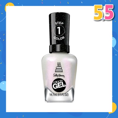 SALLY HANSEN Miracle Gel Nail Polish Lacquer Twinkle Whites 1s