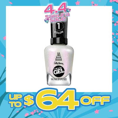 SALLY HANSEN - Miracle Gel Nail Polish Lacquer Twinkle Whites 1s