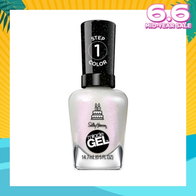 SALLY HANSEN Miracle Gel Nail Polish Lacquer Twinkle Whites 1s