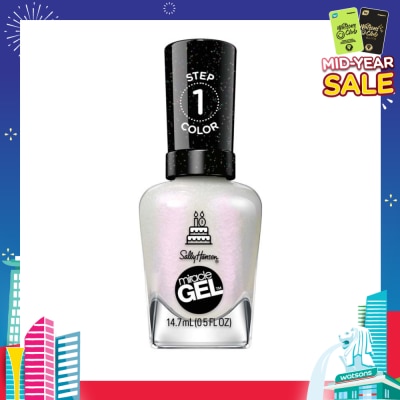 SALLY HANSEN Miracle Gel Nail Polish Lacquer Twinkle Whites 1s