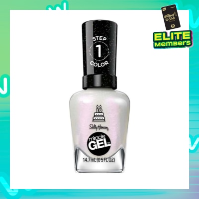 SALLY HANSEN Miracle Gel Nail Polish Lacquer Twinkle Whites 1s
