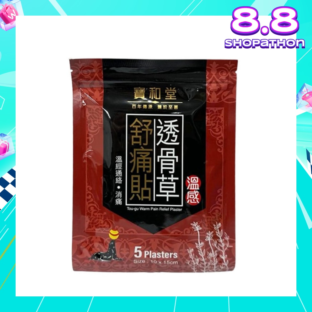Warm Pain Relief Plaster (Suitable for Shoulder Pain + Back Ache) 5s