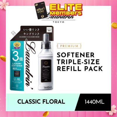LAUNDRIN Laundry Softener Triple-Size (3X) Refill Classic Floral 1.44L