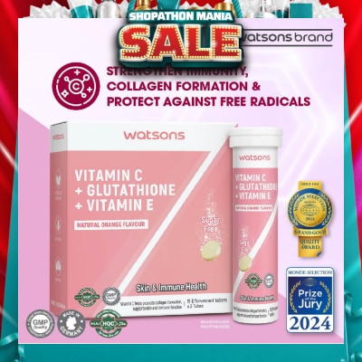 vitamin e and glutathione together WATSONS Vitamin C + Glutathione + Vitamin E Effervescent Tablet  (Sugar-Free, Skin & Immune Health, Halal-Certified) 15s x 3 Tubes (Expiry:  Feb 2027) | Vitamins & Supplements