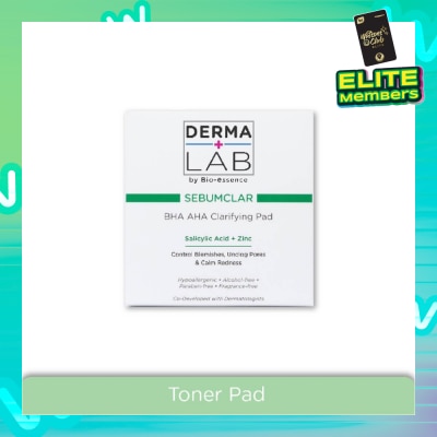 DERMA LAB Sebumclar BHA AHA Clarifying Pad (Clear Blemishes + Unclog Pores + Calm Redness) 70s