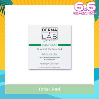 DERMA LAB Sebumclar BHA AHA Clarifying Pad (Clear Blemishes + Unclog Pores + Calm Redness) 70s