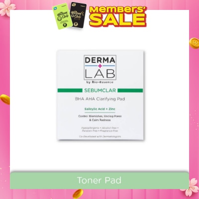 DERMA LAB Sebumclar BHA AHA Clarifying Pad (Clear Blemishes + Unclog Pores + Calm Redness) 70s