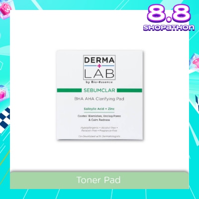 DERMA LAB Sebumclar BHA AHA Clarifying Pad (Clear Blemishes + Unclog Pores + Calm Redness) 70s