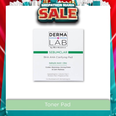 DERMA LAB - Sebumclar BHA AHA Clarifying Pad (Clear Blemishes + Unclog Pores + Calm Redness) 70s