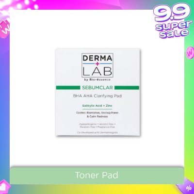 DERMA LAB Sebumclar BHA AHA Clarifying Pad (Clear Blemishes + Unclog Pores + Calm Redness) 70s