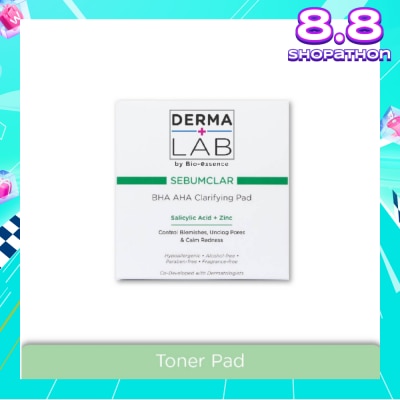 DERMA LAB Sebumclar BHA AHA Clarifying Pad (Clear Blemishes + Unclog Pores + Calm Redness) 70s