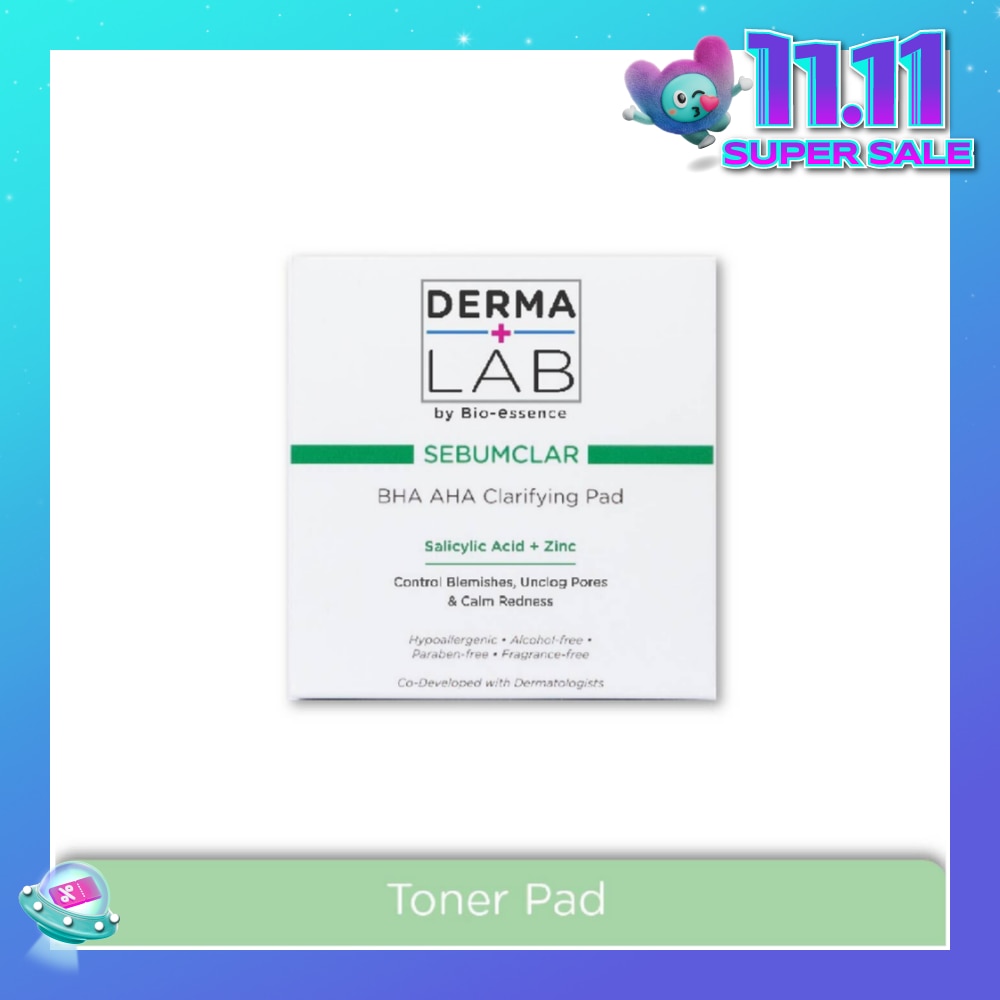 Sebumclar BHA AHA Clarifying Pad (Clear Blemishes + Unclog Pores + Calm Redness) 70s