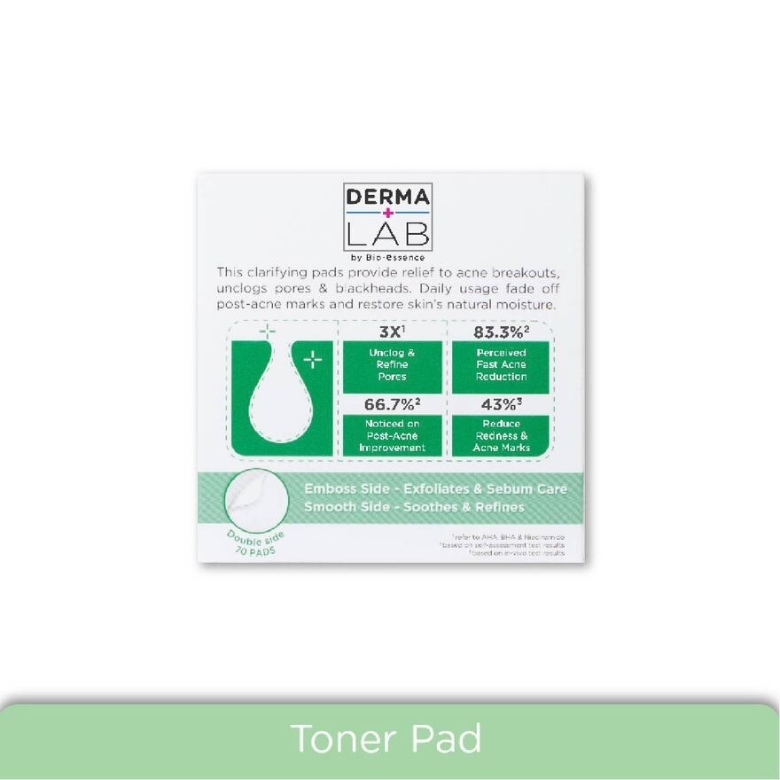 Sebumclar BHA AHA Clarifying Pad (Clear Blemishes + Unclog Pores + Calm Redness) 70s