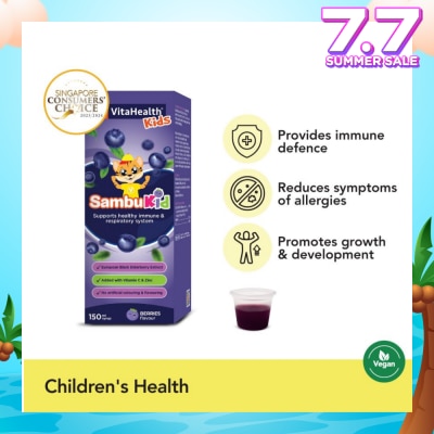 VITAHEALTH Kids SambuKid (Help Reduce Congestion + Cough + Fatigue) 150ml