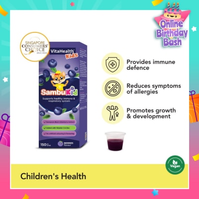 VITAHEALTH Kids SambuKid (Help Reduce Congestion + Cough + Fatigue) 150ml