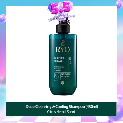 RYO - Deep Cleansing & Cooling Shampoo (For Oily Scalp) 480ml