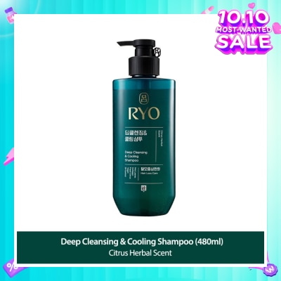 RYO Deep Cleansing & Cooling Shampoo (For Oily Scalp) 480ml