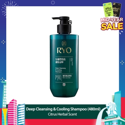 RYO Deep Cleansing & Cooling Shampoo (For Oily Scalp) 480ml