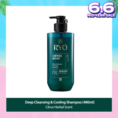 RYO Deep Cleansing & Cooling Shampoo (For Oily Scalp) 480ml