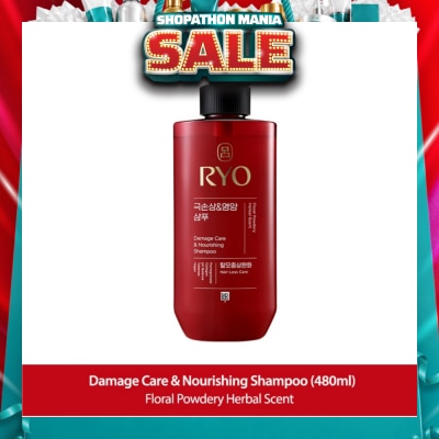 RYO - Damage Care & Nourishing Shampoo (For Dry, Damaged & Chemically Treated Hair) 480ml