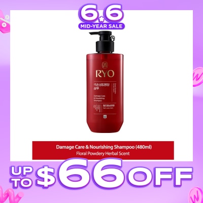 RYO - Damage Care & Nourishing Shampoo (For Dry, Damaged & Chemically Treated Hair) 480ml
