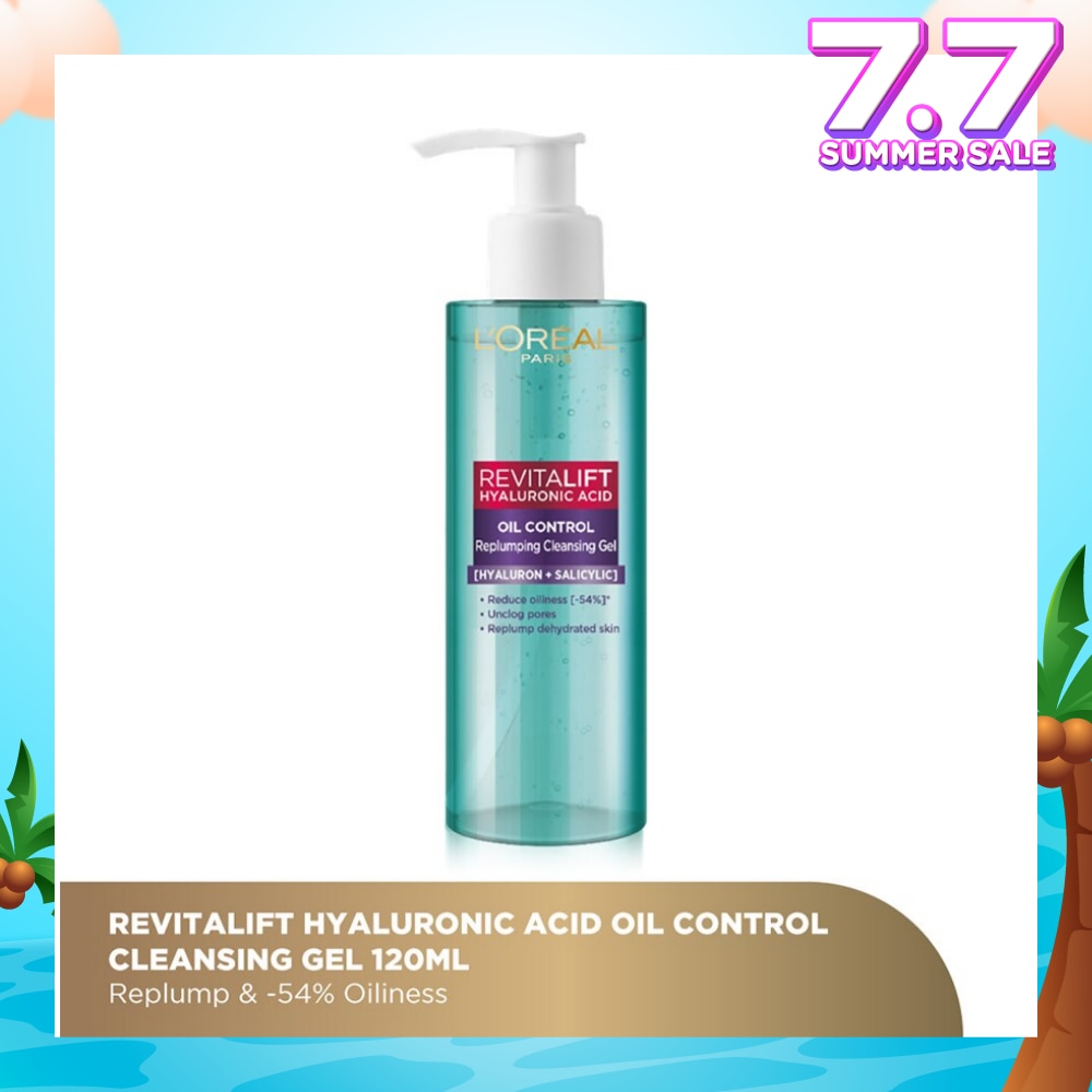 Revitalift Hyaluronic Acid Oil Control Replumping Cleansing Gel 120ml