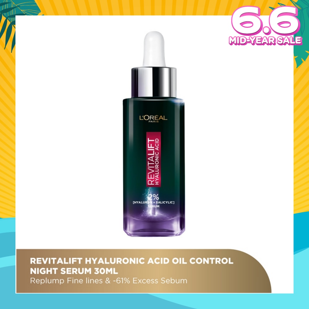 Revitalift Hyaluronic Acid Oil Control Night Serum (For Replump Fine Lines & Excess Sebum) 30ml