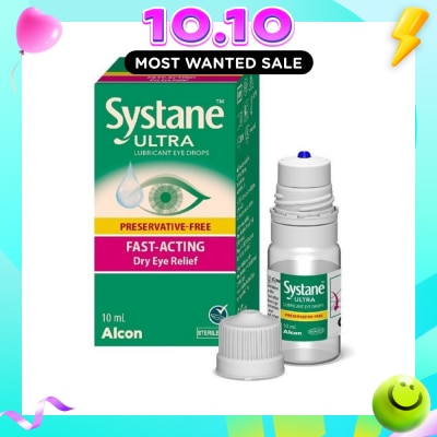 ALCON Systane Ultra Lubricant Eye Drop (Fast Acting & Dry Eye Relief) 10ml image