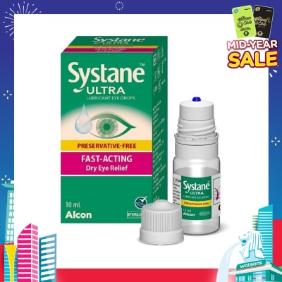ALCON Systane Ultra Lubricant Eye Drop (Fast-Acting & Dry Eye Relief) 10ml