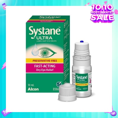 ALCON Systane Ultra Lubricant Eye Drop (Fast-Acting & Dry Eye Relief) 10ml