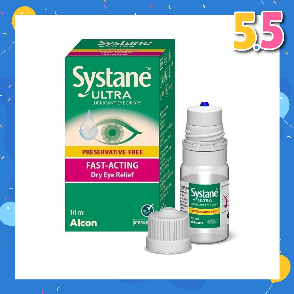 Systane Ultra Lubricant Eye Drop (Fast-Acting & Dry Eye Relief) 10ml