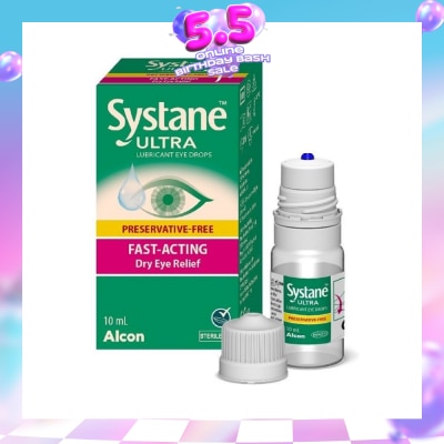 ALCON - Systane Ultra Lubricant Eye Drop (Fast-Acting & Dry Eye Relief) 10ml