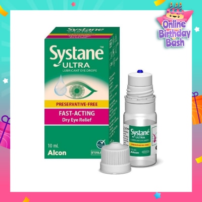 ALCON Systane Ultra Lubricant Eye Drop (Fast-Acting & Dry Eye Relief) 10ml