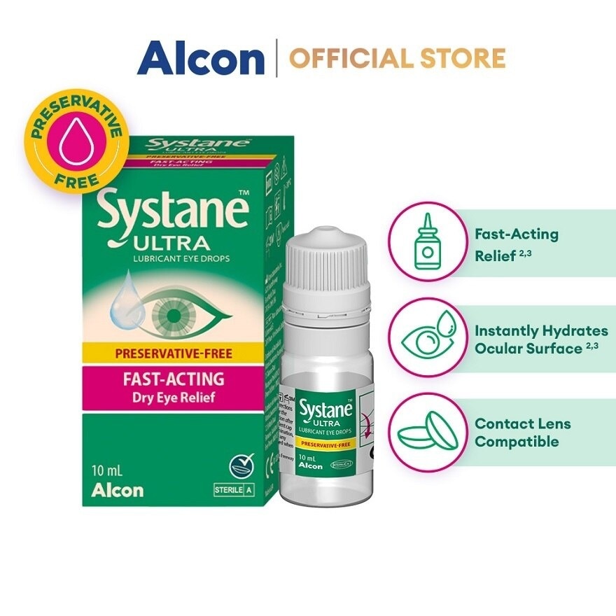 Systane Ultra Lubricant Eye Drop (Fast-Acting & Dry Eye Relief) 10ml