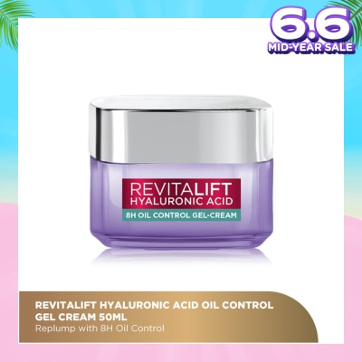 L'OREAL PARIS SKINCARE Revitalift Hyaluronic Acid Oil Control Gel Cream (For Reduce Excess Oils And Minimizing Pores) 50ml