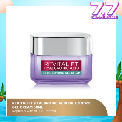 L'OREAL PARIS SKINCARE Revitalift Hyaluronic Acid Oil Control Gel Cream (For Reduce Excess Oils And Minimizing Pores) 50ml