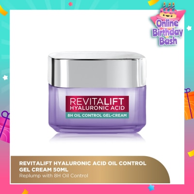 L'OREAL PARIS SKINCARE Revitalift Hyaluronic Acid Oil Control Gel Cream (For Reduce Excess Oils And Minimizing Pores) 50ml