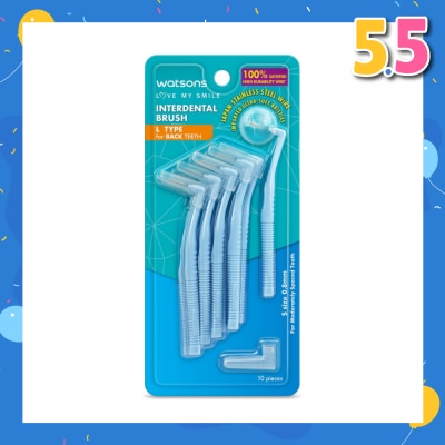 WATSONS Interdental Brush L Type (For Back Teeth) 10s