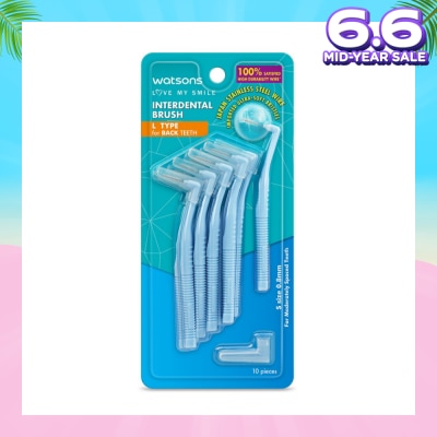 WATSONS Interdental Brush L Type (For Back Teeth) 10s