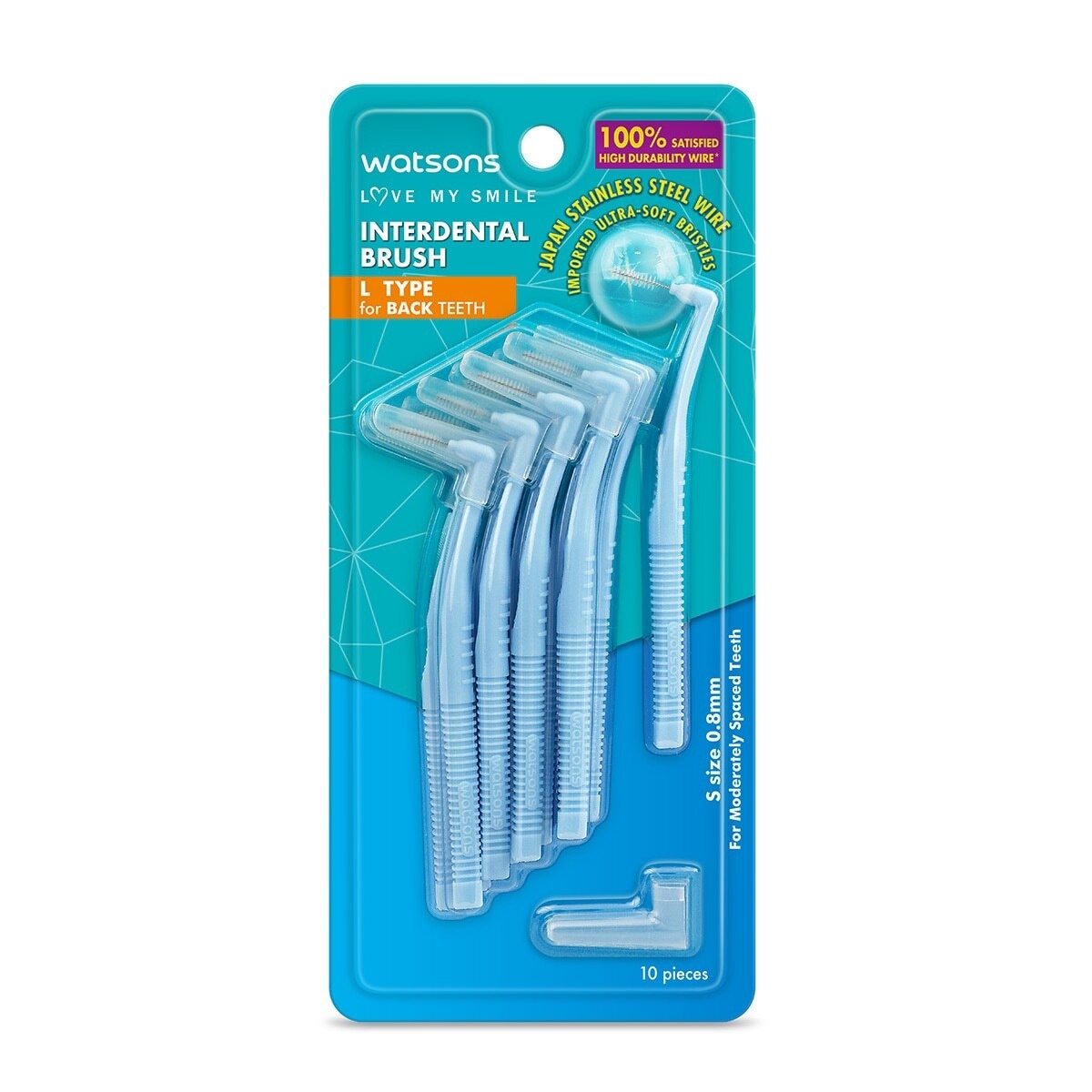 Interdental Brush L Type (For Back Teeth) 10s