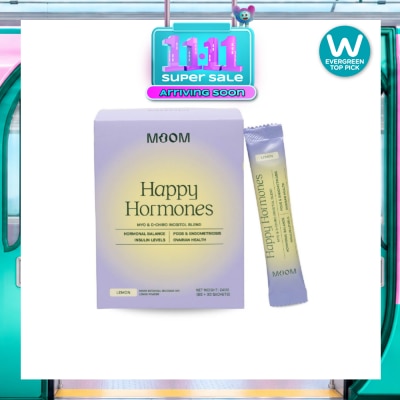 MOOM HEALTH Happy Hormones Myo & D Chiro Inositol Blend Lemon Powder Sachet (To Promote Hormonal Balance & Support Fertility) 30s image