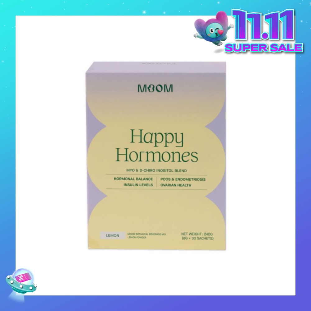 Happy Hormones Myo & D-Chiro Inositol Blend Lemon Powder Sachet (To Promote Hormonal Balance & Support Fertility) 30s